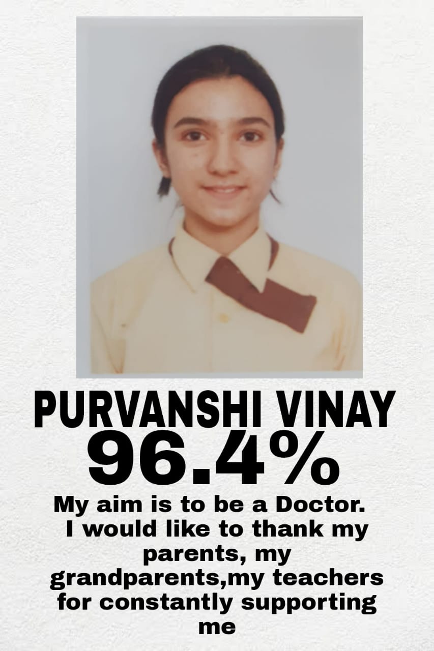 Purvanshi Vinay, Class X, 2022 - 97.4%