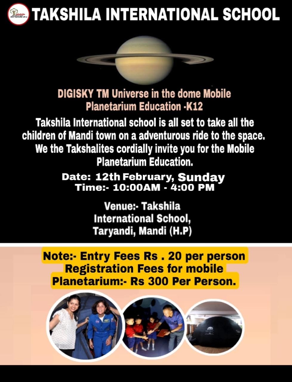 Mobile Planetarium at Takshila Mandi